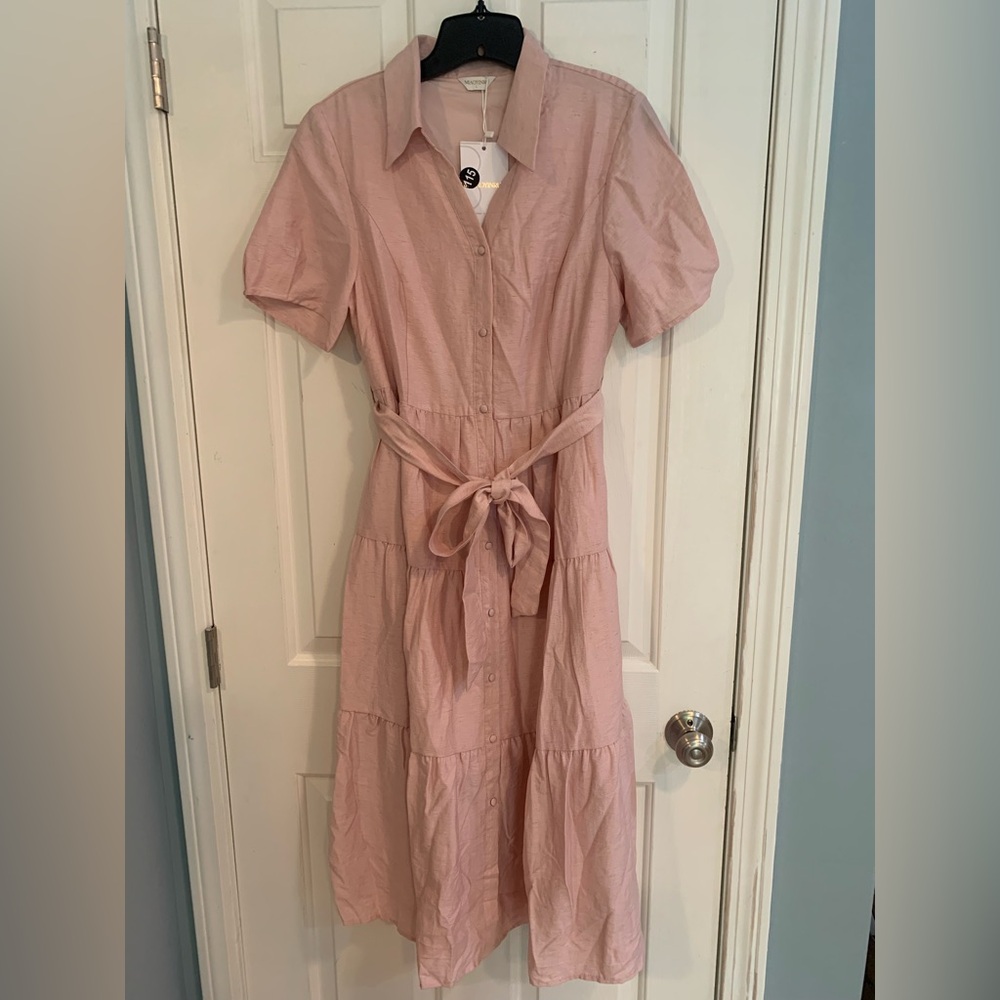 NWT Miaoyinru short sleeve midi/maxi tiered dress size LG/Med